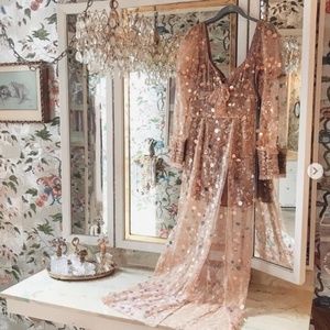 For Love & Lemons Ace Maxi Dress - Golden